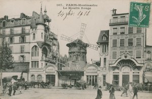Postal del Moulin Rouge, París, enviada en 1913 de French Photographer