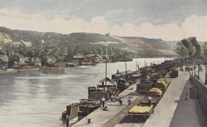 Rouen, La colina de Blosseville-Bonsecours (antes de la erección del monumento de Juana de Arco) de French Photographer