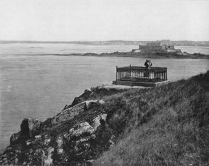 Saint-Malo - La Tumba de Chateaubriand (foto en blanco y negro)