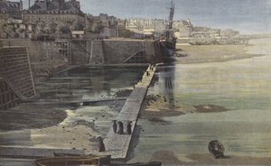 Saint-Servan, El paso de Saint-Servan a Saint-Malo, en marea baja
