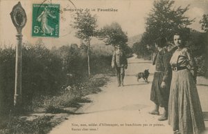 Recuerdo de la frontera franco-alemana. Postal enviada en 1913. de French Photographer