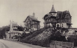 El Pueblo Suizo y la calle Saint-Jean, Le Touquet, en 1893 de French Photographer