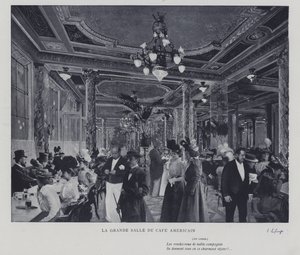 El gran salón del Café Americain, París