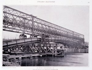 Las obras del puente Alejandro III al 15/12/1898 - en "Le Figaro Illustré"