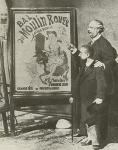 Toulouse-Lautrec con un director del Moulin Rouge, París de French Photographer