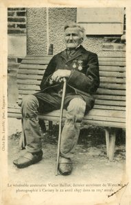 Victor Baillot, el último sobreviviente de la Batalla de Waterloo, fotografiado en Carisey el 22 de abril de French Photographer