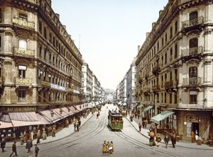 Vista de la Rue de la République, Lyon, 1890-1900 de French Photographer