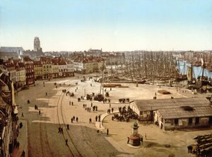 Vista del puerto de Dunkerque, 1890-1900 de French Photographer
