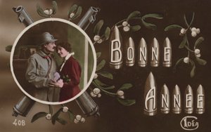 Tarjeta de Año Nuevo francesa de la Primera Guerra Mundial de French Photographer