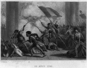 10 de agosto de 1792 (Caída de la monarquía) - en “Revolución francesa” de Thiers. Siglo XIX