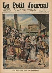 Una boda bretona en París, ilustración de Le Petit Journal, suplemento ilustrado, 2 de octubre de 1910