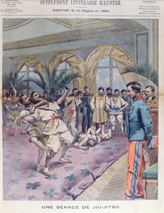 Una sesión de jiu-jitsu en Francia, ilustración de Le Petit Parisien, 1905 de French School