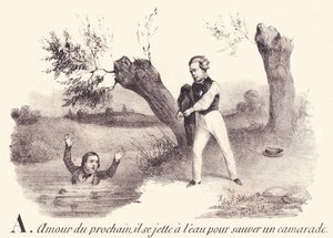 A: Amor al prójimo, se lanza al agua para salvar a un compañero de French School