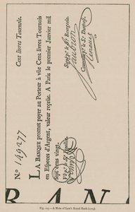 Una nota del Banco Real de Law (1719) de French School