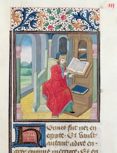 Un filósofo, posiblemente Hermes Trismegisto, de Histoire des Philosophes, finales del siglo XV de French School