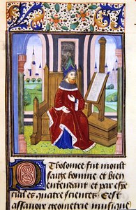 Un filósofo, posiblemente Pilofounce, de Histoire des Philosophes, finales del siglo XV de French School