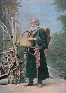 Un peregrino ruso, principios del siglo XX (después de una foto coloreada)