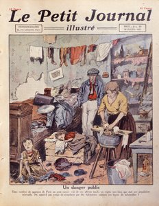 Un Barrio Bajo en París, ilustración de Le Petit Journal, 30 de octubre de 1921