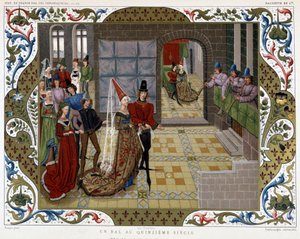 Un baile en el 15, "Los Cronistas de la historia de Francia desde los orígenes hasta el siglo XVI" por Mme de Witt, París de French School