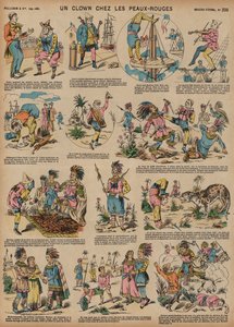 Un payaso entre los nativos americanos de French School