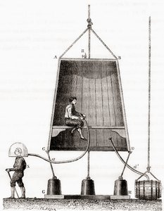 Una campana de buceo construida por Halley en 1691, de 