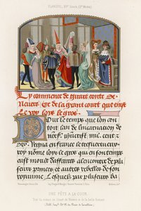 Un banquete de la corte de French School