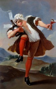 Un buen vino. Letrero de comerciante de vino. Pintura anónima alrededor de 1760. París, Museo Carnavalet