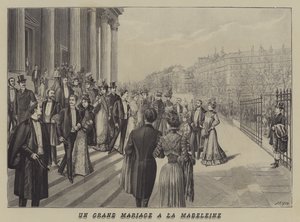 Una gran boda en la Iglesia de La Madeleine, París
