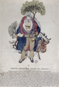 Un hombre protegido contra el cólera, c.1831