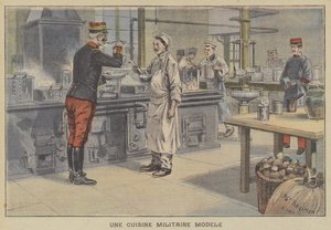 Una cocina militar modelo