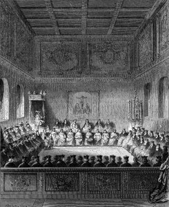 Una sesión en el Parlamento de Bretaña en 1613. de French School