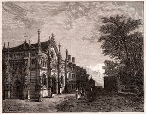 Abadía de Hautecombe - Saboya - grabado en “La France illustrée: géographie, histoire, administración statistique” por V.A. Malt-Brown. 1884 de French School