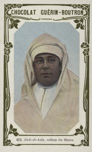 Abd-el-Aziz, sultán de Marruecos de French School