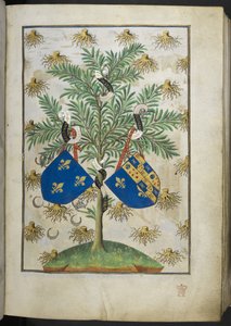 Añadir Ms 18850 f.15r Armorial page, from Book of Hours (The Bedford Hours) c.1410-30 (tinta, color y oro sobre vitela)