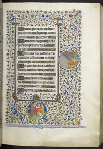 Add Ms 18850 f.42r Book of Hours (The Bedford Hours) c.1410-30 (tinta, color y oro sobre vitela) de French School
