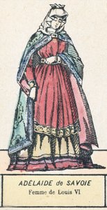 Adelaida de Saboya, esposa de Luis VI de French School