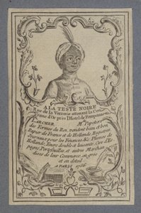 Anuncio para A la Teste Noire, papelería, París, 1756 de French School