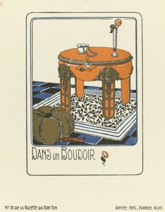 Anuncio de "Dans un Boudoir", pub.1920 (estarcido)