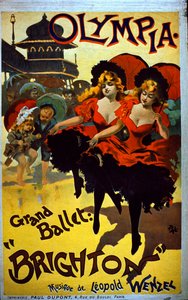 Anuncio para la producción del Gran Ballet de Brighton en el Olympia