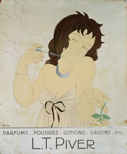 Anuncio de L.T. Pivert c.1900, diseñado por Ourtin