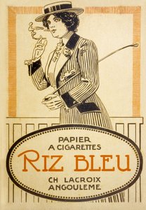 Anuncio de los cigarrillos Blue Rice de French School