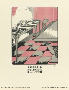 Anuncio de "Salle a Manger", pub.1921 (impresión en pochoir) de French School