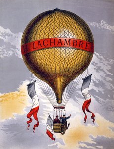Anuncio de globos fabricados por H. Lachambre, 1880-1900