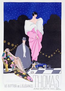 Anuncio del zapatero Thomas de la revista de moda Art-Gout-Beaute, 1924 de French School