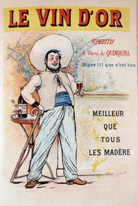 Cartel publicitario para el aperitivo a base de quinina Le Vin d