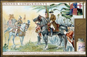Después de la victoria de Plassey sobre Surajah Dowlah, el maestro de Bengala dio a Inglaterra el Imperio de la India en 1757. Siglo XIX de French School