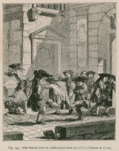 Después de la escuela, de St. Aubin (tomado de Les Petits Polissons de Paris)