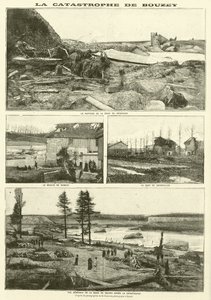 Secuelas del desastre de la inundación de Bouzey, Francia de French School