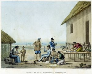 Agagna: Isla de Guam, ocupaciones domésticas de French School