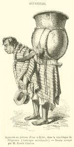 Aguatero o portador de agua en Quito, en la república del Ecuador, América del Sur de French School